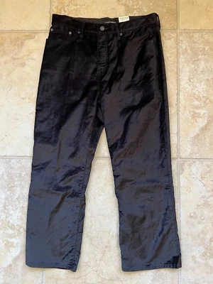 LUCKY BRAND High Rise Crop Mini Bota BRIDGETTE Pantalón Negro Talla 14 Terciopelo Foto 1 de 4