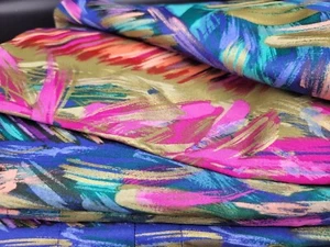 Stanley King Studio Vintage 80er Jahre Fensterschürze 6 Panel Set bunt Funky 80er Glam - Bild 1 von 12