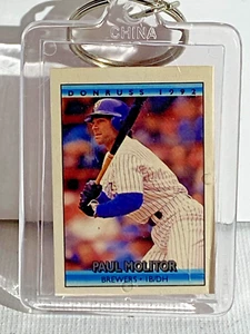 Custom Keychain Paul Moliter Milwaukee Brewers 1.5 x 2in Clear Acrylic - Picture 1 of 2