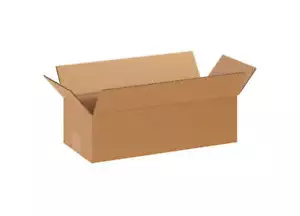 50 14x7x5 Kraft Cardboard Boxes Mailing Packing Shipping Box Corrugated Carton - Picture 1 of 5