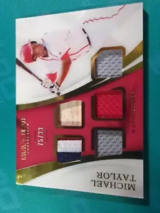 2017 MICHAEL TAYLOR Immaculate Material Red 75/99 5 Relic! T/Washington Nats - Picture 1 of 3