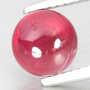 Impresionante Rubí África Natural 2.36Cts Bonito 7mm Redondo Cabujón Piedra Preciosa Ref-VIDEO - Imagen 1 de 3