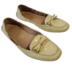 VTG Salvatore Ferragamo Butter Yellow Loafer Women Sz 8.5 Bow Accent Old Money - Picture 1 of 12
