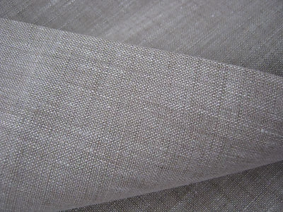 Wide Linen Fabric Width 87" Oatmeal 100% Pure Flax Cloth Eco Friendly Light Gray - Image 1 of 2