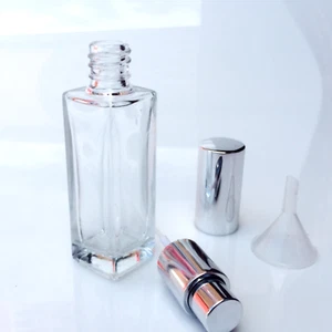 Parfum Flakon - Parfum Flasche -GLAS- leer - NEU + Trichter -30ml-SILBER-304S - Bild 1 von 2