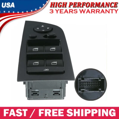 Interruptor de ventana principal eléctrico delantero izquierdo para BMW 328I 335I 2007-2010 3,0 L turbo Foto 1 de 4