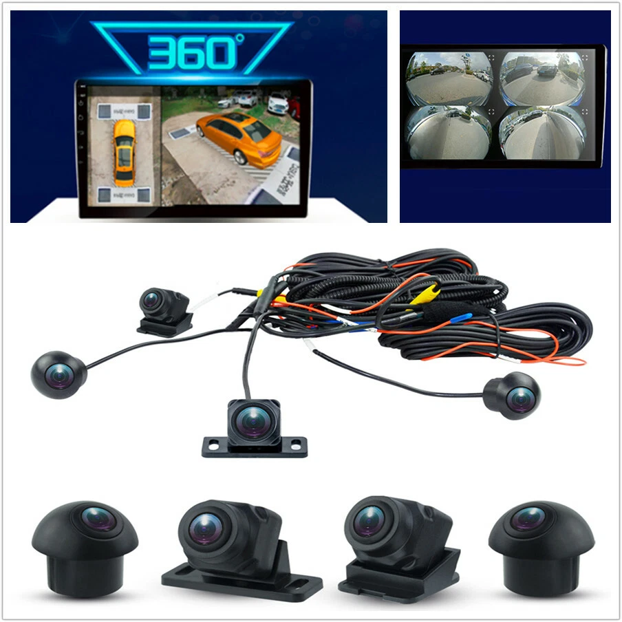 360 Camera Car Bird View System 4 Camera Rear Front Left Right for Android Radio - Image 1 of 4