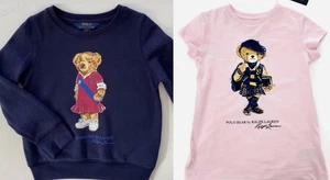 NWT, Girls Polo Ralph Lauren SET of 2. Polo Bear Sweatshirt +Tee. Size 2T. Eu 92 - Picture 1 of 3