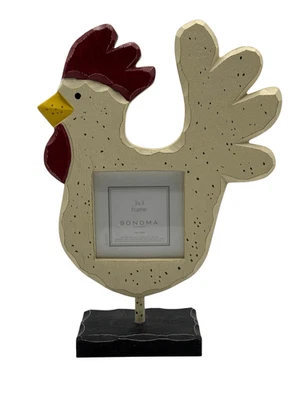 Marco de madera de gallo Sonoma 3x3 rústico granja campo cocina decoración nuevo Foto 1 de 4