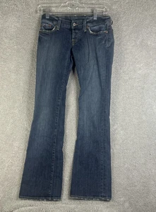 Lucky Brand Jeans Womens 28 Blue Lil Maggie Bootcut Distressed Denim Made USA - Picture 1 of 15