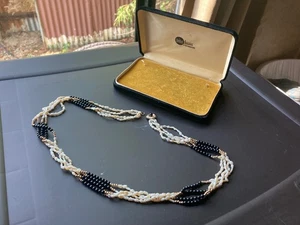 Vintage Fresh Water Pearl Gold bead Choker 's 1950's antique jewelry old - Picture 1 of 18