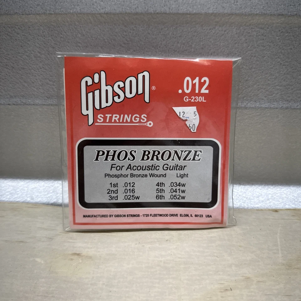 NOS Gibson 0.012 G-230L 青铜原声弦 12-52 — 第 1/1 张图片
