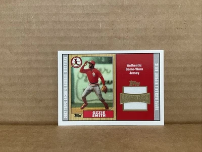 Camiseta deportiva Topps Archives Uniform Relics 2002 #TUROS Ozzie Smith 87 usada en juegos Foto 1 de 4