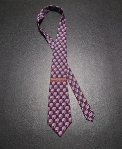 Corbata de artefactos de museo para hombre 57L 3,75W seda negro elefantes bandera de Estados Unidos estilo 302 - Imagen 1 de 15
