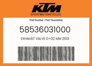 KTM Genuine Exhaust Valve D=32 Mm 2001 - 58536031000 - Picture 1 of 4