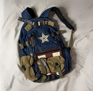 Zaino Marvptain America Backpack Avengers Zipper Shoulder Bag Rucksack Schoolbag - Imagen 1 de 5