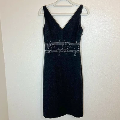 Tocca Black Wool Blend Classic Dress Old Money Professional Career Office Size 4 - Image 1 of 4