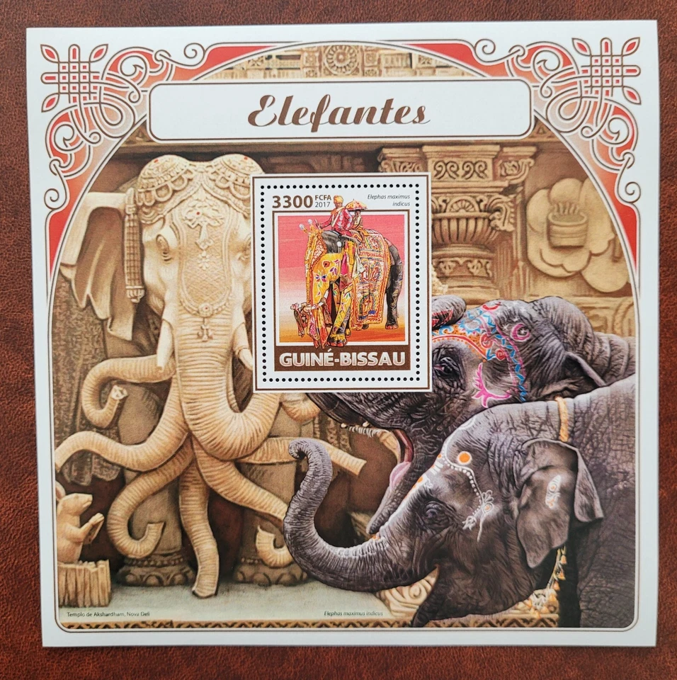 Guinea-Bissau 2017 /    Fauna - Elephants - Indian Elephant / 1v ms - Image 1 of 1