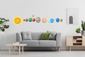 PLANETS / SOLAR SYSTEM Fabric Wall Stickers / Decals Removable Reusable xl - Picture 1 of 4