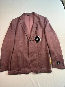 Q by Flynt Blazer Men Size 44R Q-Booth 2 Button Front Purple Single Breasted - Picture 1 of 19