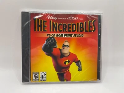 The Incredibles PC-CD ROM Disney Pixar Print Studio 2005 Windows Clip Art SEALED - Image 1 of 2