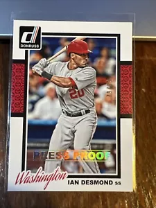 Ian Desmond 2014 Donruss Press Proofs Gold #358 Washington Nationals /99 - Bild 1 von 6