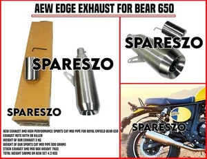 "AEW EDGE EXHAUST" FIT FOR ROYAL ENFIELD BEAR 650 - Picture 1 of 19