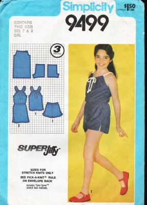 Simplicity 9499 ©1979 Pullover Dress Size 7 & 8 Factory Folded - Image 1 of 2