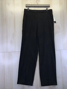 Briggs New York Black Faux Suede Stretch Pull On Pants NWT Womens 10-7386 - Picture 1 of 9