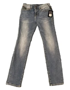 Pantalones de mezclilla True Religion para hombre con solapa Rocco grande T ajustados relajados (31) - nuevos con etiquetas ($199) - Imagen 1 de 7