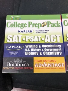 College Prep Pack SAT PSAT ACT 7 CD ROMS 2007 Southwestern Co. Kaplan NEW!   D19 - Picture 1 of 7