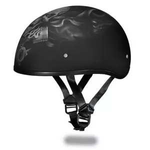 New Daytona Helmets Skull Cap-W/ PISTONS SKULL DOT Motorcycle Helmet - Bild 1 von 7