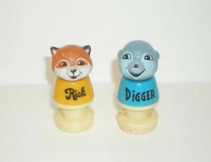 Vtg 80s SHIRT TALES Rick & Digger Figures LOT OF 2 For Limo Playset *Chew* Read - Picture 1 of 8