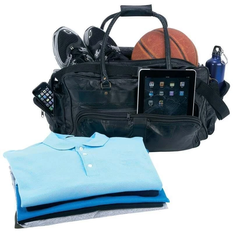 Bolso de Mano Embassy Italian Stone Design Cuero Negro Genuino 23" (C) Foto 1 de 4