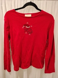 Camisa MC Sportswear Roja 'Santa Baby' Manga Larga Talla Grande - Imagen 1 de 5