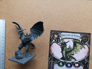 ELVEN LORD ON DRAKON   MINIATURE+CARDS LEAGUE OF INFAMY G277 - Picture 1 of 1