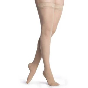 Sigvaris Medium Sheer Women's Thigh High 20-30 mmHg Compression Support - Picture 1 of 22