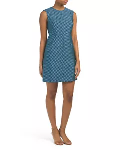 $ 468 Neu mit Etikett DVF Madyson Calna ärmelloses A-Linien-Kleid Caledonia marineblau Größe 14 - Bild 1 von 11