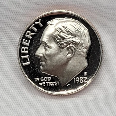 1982 S Proof Roosevelt Dime Cameo Frosty Devices Dark Fields FREE SHIPPING!! Cover