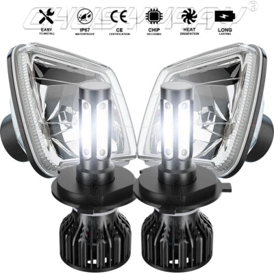 Pair 5x7"7x6" LED Headlights High/Low Beam DOT For Chevrolet Corvette 1984-1996 - Изображение 1 из 4