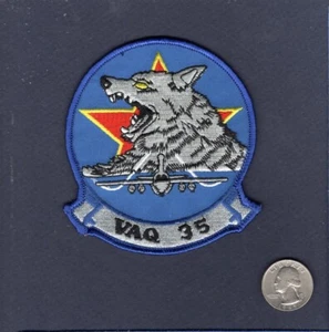 VAQ-35 GREY WOLVES US Navy EA-6B Prowler Squadron Patch - Picture 1 of 1