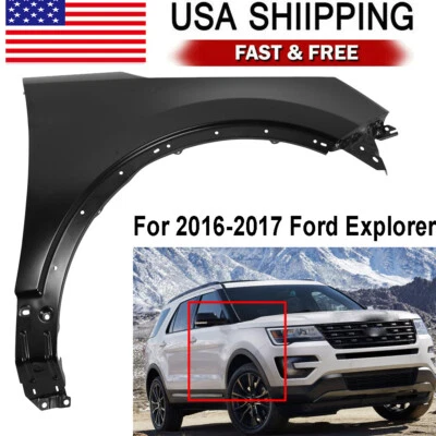 Fender For 2016-2017 Ford Explorer Front Passenger RH Side Primed Steel Foto 1 de 4