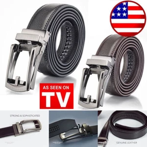 COMFORT CLICK Leather Belt Automatic Adjustable Xmas Men Gift As Seen On TV US - Picture 1 of 10