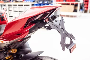 EVOTECH PORTATARGA REGOLABILE DUCATI PANIGALE V4 / S 2025 CON LUCE TARGA LED - Imagen 1 de 6