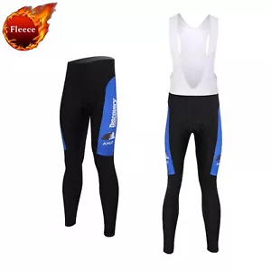 Discovery Channel Men's Winter Cycling Pants Padded Fleece Themral Bib Tights - Picture 1 of 7