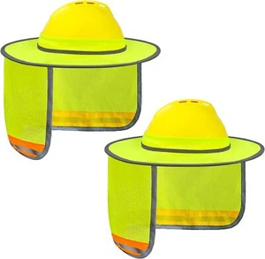 EvridWear Hard Hat Sun Shade Full Brim with Reflective Stripe Neck Protection - Picture 1 of 33