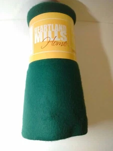 Coperta Lancio Pile Verde Heartland Mulini Casa 50x60 Anallergica NUOVA - Foto 1 di 8