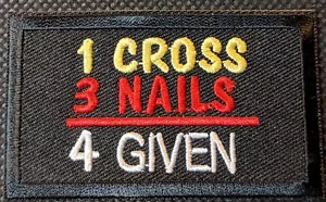 1 Cruz 3 Clavos 4 Dado Jesucristo Bordado Parche para Motociclista - Imagen 1 de 1