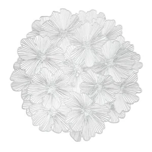Silver Round Placemats 6 Pcs Pressed Vinyl Round Table Mats for Dinner Table ... - Picture 1 of 6