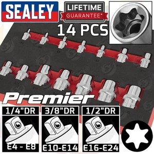 SEALEY E TORX External E Torx Female Torx Sockets 1/4" 3/8" 1/2" Drive E4 - E24 - Picture 1 of 5